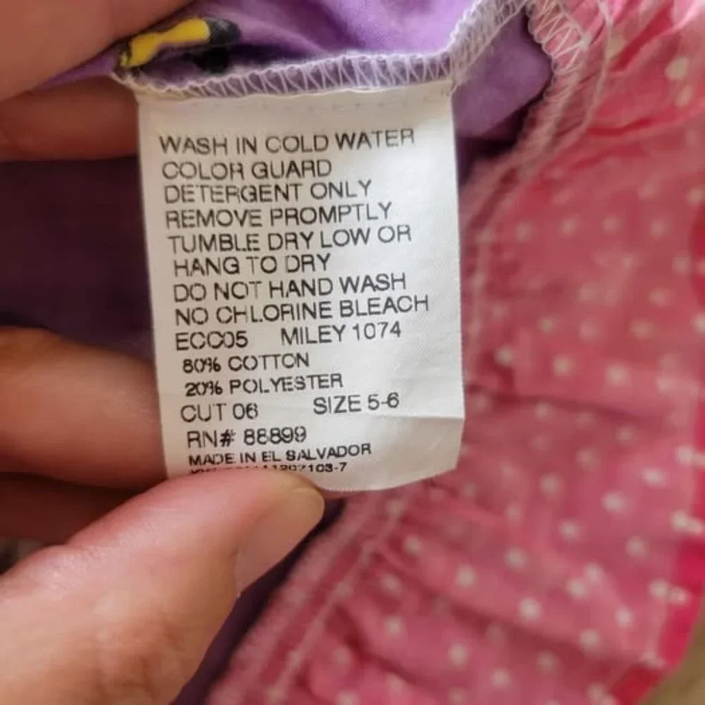 Eleanor Rose Girls Carousel Cotton Striped Ruffle Dress Purple Green Size 5/6